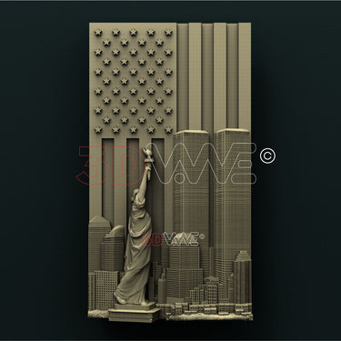 TWIN TOWERS 3D STL 3DWave